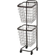 KR-3970DBR [2段ランドリーラック（角型） 幅33×奥行39×高さ108cm]