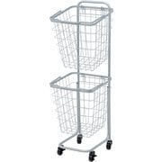 KR-3970GY [2段ランドリーラック（角型） 幅33×奥行39×高さ108cm]