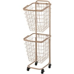 2段ランドリーラック（角型） 幅33×奥行39×高さ108cm KR-3970LT
