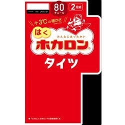ホカロンタイツ 80DL～LL BK 2足組