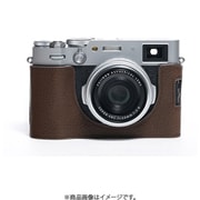 富士フイルム X100VI用 本革カメラハーフケース ダークブラウン 202410FX100VICO