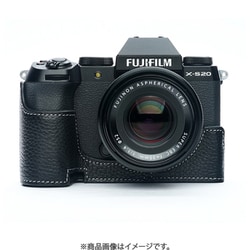 富士フイルム X-S20用 本革カメラハーフケース ブラック 202410FS20BK