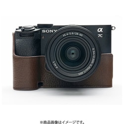 ソニー A7C II/A7CR用 本革カメラハーフケース ダークブラウン 202410SA7CII-CRCO