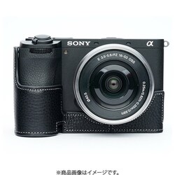 ソニー A6700用 本革カメラハーフケース ブラック 202410S6700BK
