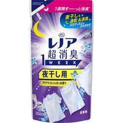 レノア 超消臭1WEEK 柔軟剤 夜干し用 アクアナイトシャボン 詰め替え 370ml [柔軟剤]