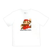 22863233 スーパーマリオブラザーズ ドットマリオ ジャンプ Tシャツ WHITE Sサイズ