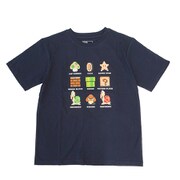 22863235 スーパーマリオブラザーズ マリオ ドット集合 Tシャツ NAVY Mサイズ