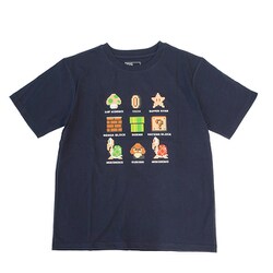 22863235 スーパーマリオブラザーズ マリオ ドット集合 Tシャツ NAVY Lサイズ