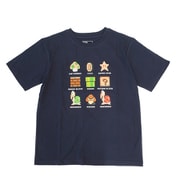 22863235 スーパーマリオブラザーズ マリオ ドット集合 Tシャツ NAVY Lサイズ