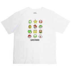22863241 スーパーマリオ マリオ アイコン Tシャツ WHITE XLサイズ