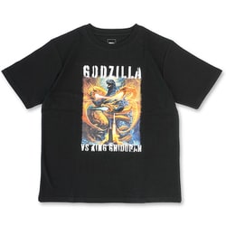 22863243 ゴジラ ポスタープリント Tシャツ B柄（vsキングギドラ） Lサイズ