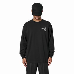 CLINTON & STANTON L/S TEE CAC-02-2410-06 BLACK Mサイズ [アウトドア カットソー メンズ]