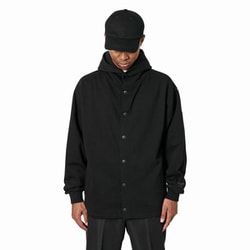 BUTTON DOWN HOODIE SWEATS CAC-03-2410-11 BLACK Mサイズ [アウトドア パーカー メンズ]