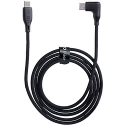 iFace Type-C to Type-C ケーブル 1.2m L字型 ブラック 41-984031