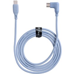 iFace Type-C to Type-C ケーブル 1.2m L字型 ペールブルー 41-984055