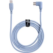 iFace Type-C to Type-C ケーブル 1.2m L字型 ペールブルー 41-984055