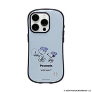 41-970898 [iFace First Classケース PEANUTS（ピーナッツ） くすみブルー ベッドタイム iPhone 15 Pro用]