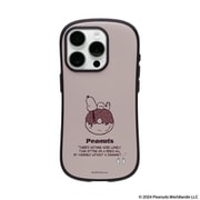 41-970911 [iFace First Classケース PEANUTS（ピーナッツ） くすみグレージュ ドーナツ iPhone 15 Pro用]