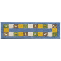 シエラ 玄関マット 約縦30cm×横110cm ブルー