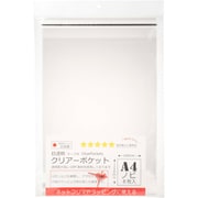 超透明クリアーポケット テープ付 A4Lサイズ 30厚 240×330+40mm 8枚入 01050115