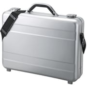 PCアルミケース 15.6インチワイド 小物収納ポーチ付き 耐衝撃 シルバー BAG-AL4N2