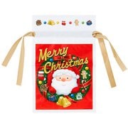クリスマスラッピング リボンバッグ レッド サンタ 219428
