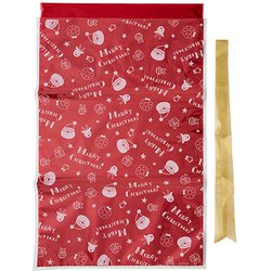 クリスマスラッピング メタリックバッグ LL レッド 220043