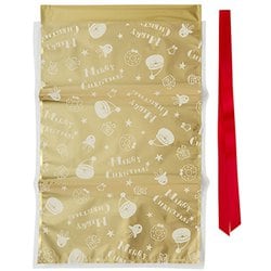 クリスマスラッピング メタリックバッグ L ゴールド 220060