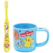 KTB5 [スタンド付 コップ 180ml 歯ブラシ やわらかめ セット ポケットモンスター ポケモン 2021 3-5才 園児用 電子レンジ対応 食洗機対応 14cm]