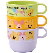 子ども用 スタッキング コップ 3個 セット くまのプーさん 割れにくい 220ml 幅10.4×奥行8.2×高さ6.3cm 日本製 KS31