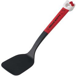 ターナー フライ返し ハローキティ タイニーチャム 穴あき マスコット付き ナイロン 全長35.5×幅8.5×高さ4cm KWT1