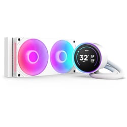 円形液晶ディスプレイ搭載 240mm水冷CPUクーラー KRAKEN Elite RGB （2024） RGBホワイト RL-KR24E-W2