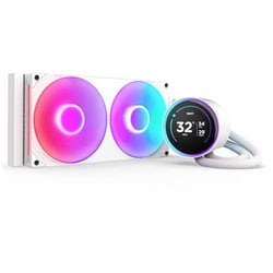 円形液晶ディスプレイ搭載 280mm水冷CPUクーラー KRAKEN Elite RGB （2024） RGBホワイト RL-KR28E-W2