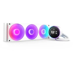 円形液晶ディスプレイ搭載 360mm水冷CPUクーラー KRAKEN Elite RGB （2024） RGBホワイト RL-KR36E-W2