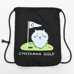 2409-CKG029BK00 [ちいかわGOLF ナップザック ちいかわグリーン ブラック ONE]