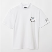 2409-CKG039WH02 [ちいかわGOLF モックネックTシャツ ハチワレエンブレム ホワイト S]