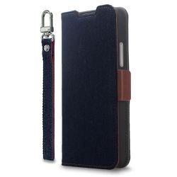 CR_R12CSPLNA_ID [Redmi 12 5G 対応 ケース 手帳型 カード 収納 スマホ ストラップ スタンド 機能 付 スマホケース PU レザー デニム カバー NU インディゴ]