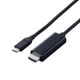 MPA-CHDMIY10BK2 [USB Type-C - HDMI 変換 ケーブル（USB-C プラグ to HDMIプラグ） 1m 4K 60Hz やわらか ブラック]