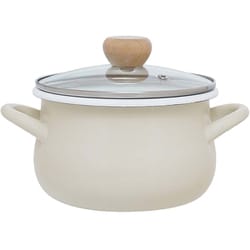 ストクック IH対応 ホーロー クッキングポット 18cm グレー 調理も保存もこれ一つ ホーロー製ポットセット （IH・ガス火対応） RB-3244