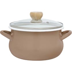 ストクック IH対応 ホーロー クッキングポット 20cm ブラウン 調理も保存もこれ一つ ホーロー製ポットセット （IH・ガス火対応） RB-3246