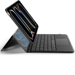 iPad Pro 11インチ M4 2024専用トラックパッド付きバックライトキー付きマグネット着脱式キーボード 角度調節可能横置きスタンド・キーボード一体型ケース ESR Ascend Keyboard Case iPad Pro 11 M4 Black