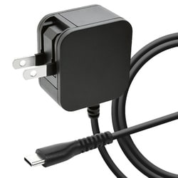 AC充電器 タイプC PD対応 ケーブル一体型 1.5メートル 急速充電 90°回転収納式プラグ チャコールグレイ R15ACC30W01CGRY