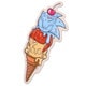 ソニック・ザ・ヘッジホッグ トラベルステッカー 3. ICE CREAM