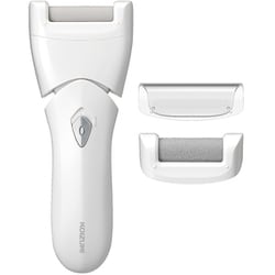 KLC-0342/W [電動角質リムーバー 角質ケア 乾電池式 2段階スピード調節 2種類アタッチメント付き ホワイト]