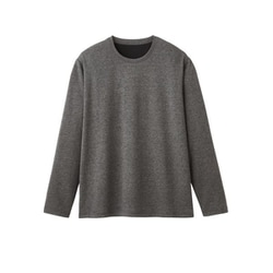 リカバリーケア メンズ長袖シャツ 杢グレー M
