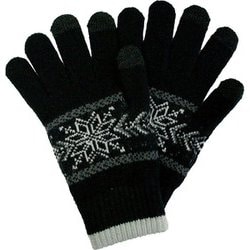 6560BK [雪 ソフトニット スマホ手袋]