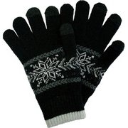 6560BK [雪 ソフトニット スマホ手袋]