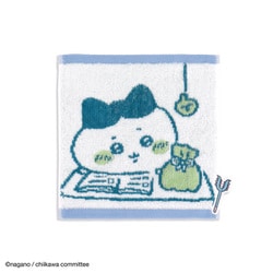 ちいかわ おうち 20cm×20cm ブルー タオルハンカチ 41-1180060
