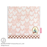 52-0030080 [ピーターラビット PRハート 25cm×25cm ピンク タオルハンカチ]