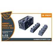 CPUA72092 1/72 HMMWV 37x12.5 ホイールセット （Tモデル用） [プラモデル用パーツ]
